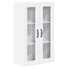 vidaXL Sieninis stiklinis kabinetas PORTO Balta 60 x 31 x 100 cm