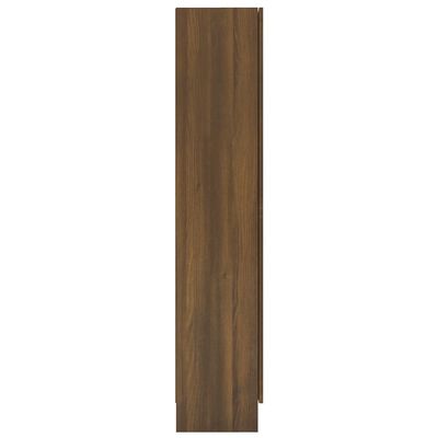 vidaXL Vitrininė spintelė, ruda ąžuolo, 82,5x30,5x150cm, mediena