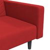 vidaXL Dvivietė sofa-lova su dvejomis pagalvėmis, vyno, aksomas