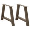 vidaXL Kavos staliuko kojelės, A formos, 2 vnt., 60x(42-43) cm, plienas