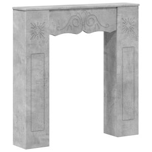 vidaXL Židinio rėmas Betono pilka 102 x 20 x 102 cm Apdirbta mediena