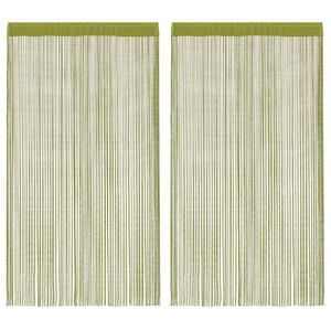 vidaXL Virvelinės užuolaidos, 2vnt., 140x250cm, žalios spalvos