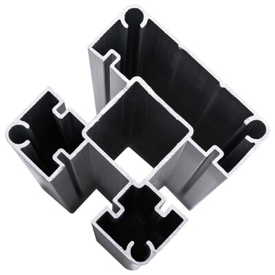 vidaXL Tvoros segmentas, juodos spalvos, 175x105cm, WPC