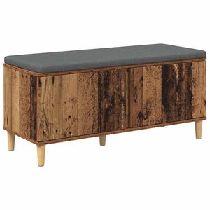 vidaXL Koridoriaus suolas su pagalve Senas medis 100 x 38 x 46 cm