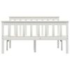 vidaXL Lovos rėmas, baltos spalvos, 120x200cm, pušies medienos masyvas