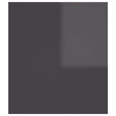 vidaXL Šoninis staliukas, pilkos spalvos, 60x40x45cm, MDP, blizgus