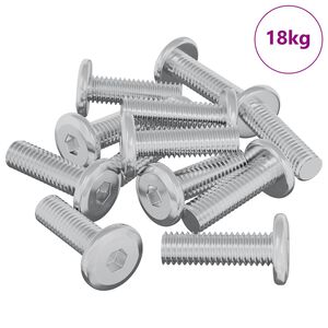 vidaXL Varžtas 1593 pcs Sidabro 8 x 25 mm Plienas