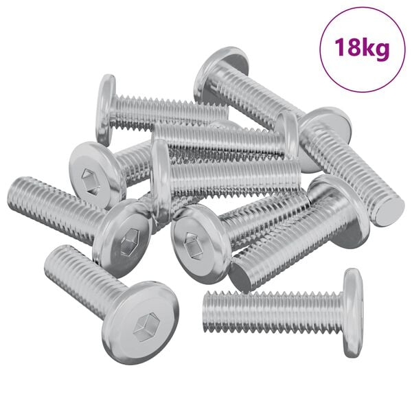 vidaXL Varžtas 1593 pcs Sidabro 8 x 25 mm Plienas