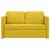 vidaXL Grindų sofa-lova, 2-1, tamsiai geltona, 122x204x55cm, aksomas