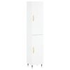 vidaXL Komoda, baltos spalvos, 34,5x34x180cm, apdirbta mediena, blizgi