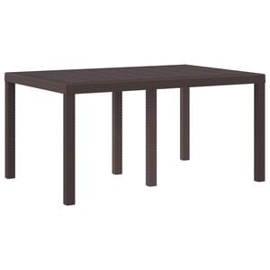 vidaXL Sodo stalas Ruda 150 x 100 x 73 cm poliratanas