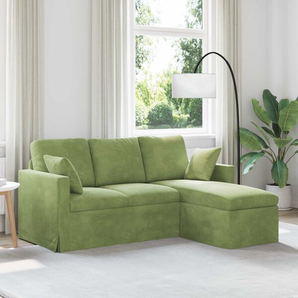 vidaXL Sofa &Scaron;viesiai žalia Bendri matmenys: 178 x 134 cm (P X G x A)