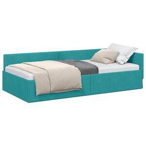 vidaXL Kampinė lovos konstrukcija Turkio 80 cm x 200 cm Aksomas