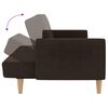 vidaXL Dvivietė sofa-lova su pakoja, tamsiai rudos spalvos, audinys