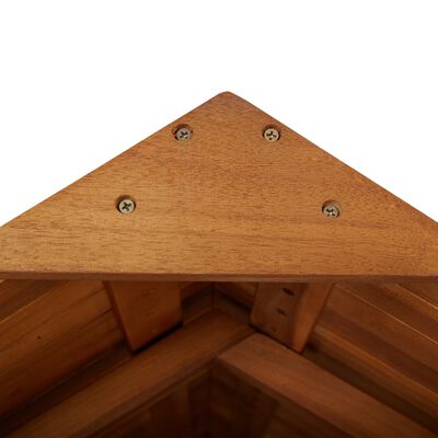 vidaXL Lauko baro stalas su stogeliu, 113x106x217cm, akacijos masyvas