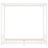 vidaXL Vaiki&scaron;kos lovos rėmas, baltas, 90x200cm, pu&scaron;ies masyvas