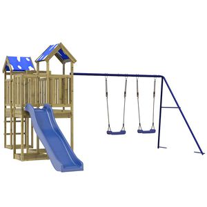 vidaXL Lauko žaidimų aik&scaron;telės komplektas, impregnuota pu&scaron;ies mediena