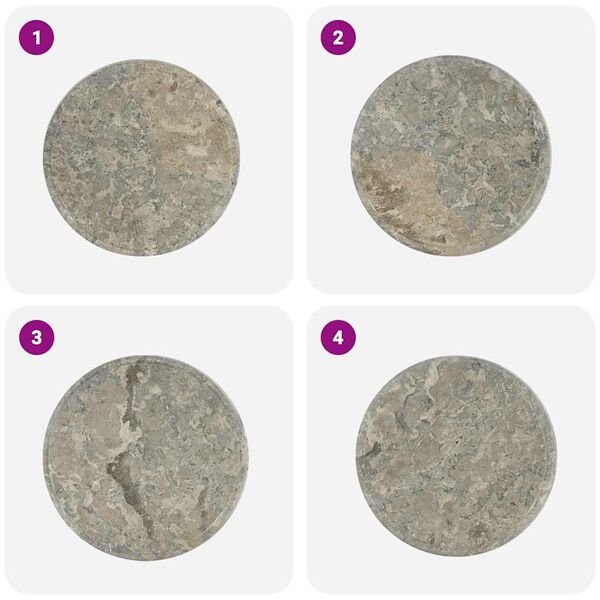 vidaXL Stalvir&scaron;is, pilkos spalvos, skersmuo 40x2,5cm, marmuras