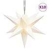 vidaXL Kalėdinis &scaron;viestuvas, baltos spalvos, 10cm, 10 LED lempučių