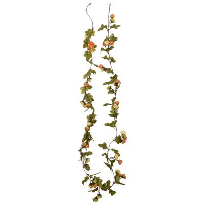 vidaXL Dirbtinių gėlių girliandos, 6vnt., saulėlydžio raudonos, 215cm