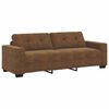 vidaXL Sofa 3 pcs Ruda 221 x 80 x 80 cm Lino mi&scaron;inio audinys