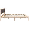 vidaXL Lovos rėmas Taupe 200 x 200 cm Kietos pu&scaron;ies mediena