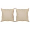 vidaXL Trivietė sofa su pagalvėmis, kreminė, 180cm, audinys
