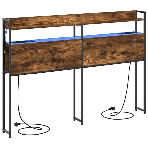 vidaXL Saugojimo galvos atlo&scaron;as Dūminio ąžuolo 160 cm Apdirbta mediena