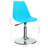 vidaXL Pasukamos valgomojo kėdės, 2vnt., mėlynos, dirbtinė oda