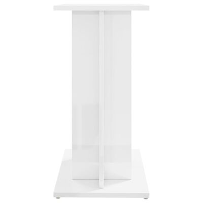 vidaXL Akvariumo stovas, baltas, 60x30x60cm, apdirbta mediena, blizgus