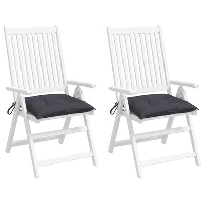vidaXL Kėdės pagalvėlės, 2vnt., antracito, 40x40x7cm, oksfordo audinys