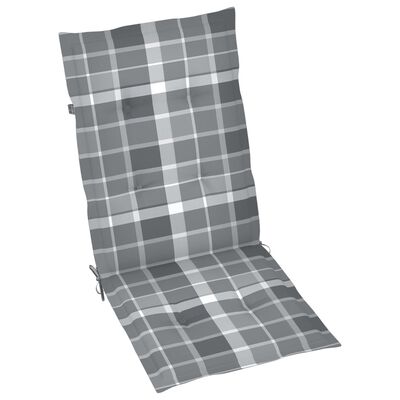 vidaXL Sodo kėdės su languotomis pagalvėmis, 2vnt., tikmedžio masyvas