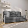 vidaXL Trivietis atlošiamas masažinis krėslas, pilkas, audinys