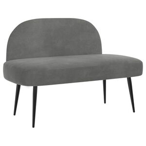 vidaXL Aptrauktas suolelis su atlo&scaron;u Tamsiai pilka 110 x 60 x 76 cm