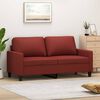 vidaXL Dvivietė sofa, raudonojo vyno spalvos, 140cm, dirbtinė oda
