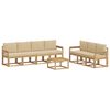 vidaXL Lauko sofos komplektas 7 vnt. 7 vietos White and Beige
