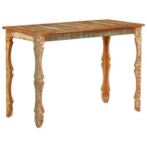 vidaXL Valgomojo stalas, 110x52x76cm, perdirbtos medienos masyvas