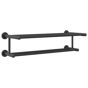 vidaXL Rank&scaron;luosčių stovas Juoda 61 x 23 x 17 cm Nerūdijantis plienas