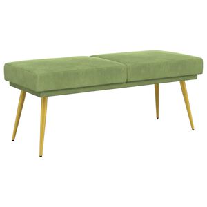 vidaXL Dviejų sluoksnių suolas &Scaron;viesiai žalia 120 x 45 x 46 cm Aksomas