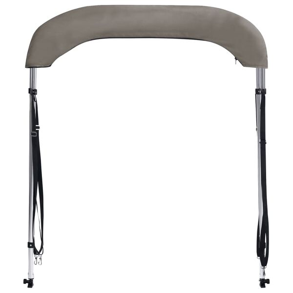 vidaXL Bimini vir&scaron;aus stogelis, pilkas, 180x130x110cm, 2 lankų rėmas