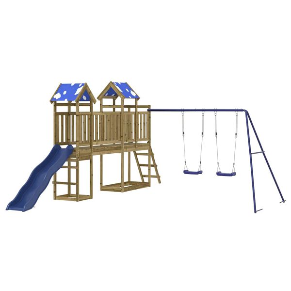 vidaXL Lauko žaidimų aikštelės komplektas, impregnuota pušies mediena