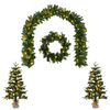 vidaXL Mini kalėdinių eglučių rinkinys 60 cm 125 LED &Scaron;ilta balta