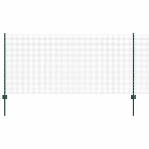 vidaXL Suvirintas vielos tvora su stulpeliais 50 x 1 m Žalia Tinklelis