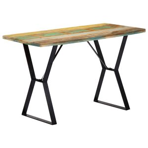 vidaXL Valgomojo stalas, 120x60x76 cm, perdirbtos medienos masyvas
