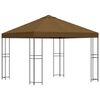 vidaXL Pavėsinė 3 x 3 m Taupe Poliesteris ir plienas 190 gsm