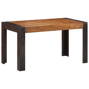 vidaXL Valgomojo stalas, 140x70x76cm, neapdorota mango mediena