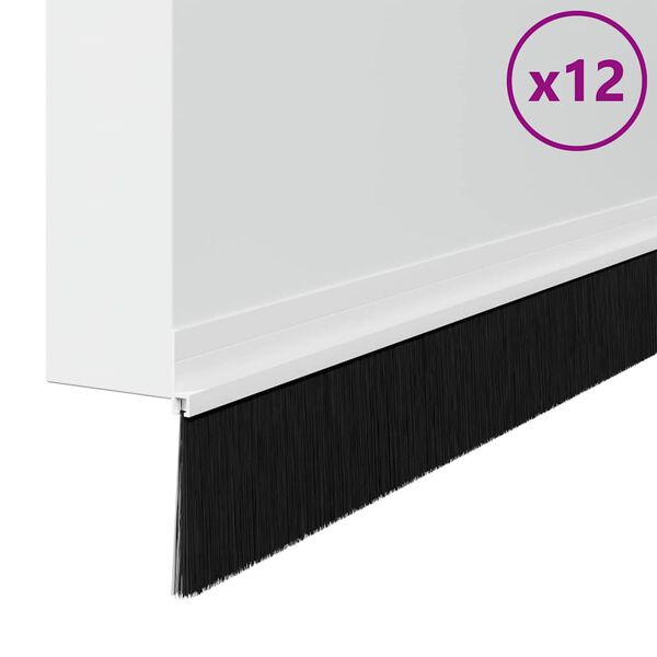 vidaXL Savaranki&scaron;kai klijuojami durų &scaron;epetėlių sandarikliai 12 pcs