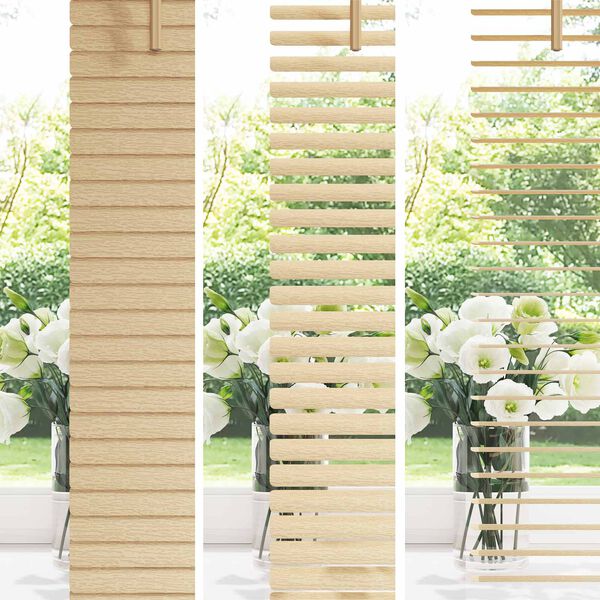 vidaXL Venecijos žaliuzės &Scaron;viesiai ruda su ra&scaron;tu 213 x 70 cm PVC