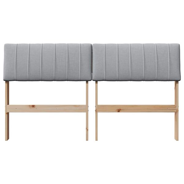 vidaXL Apmu&scaron;ta lovos galvūgalis &Scaron;viesiai pilka 135 cm