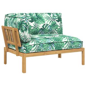 vidaXL Sofos komplektas su pagalve Lapų ra&scaron;tas 133 x 92 x 69 cm